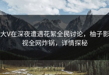 大V在深夜遭遇花絮全民讨论，柚子影视全网炸锅，详情探秘