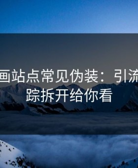 黑料漫画站点常见伪装：引流路径追踪拆开给你看